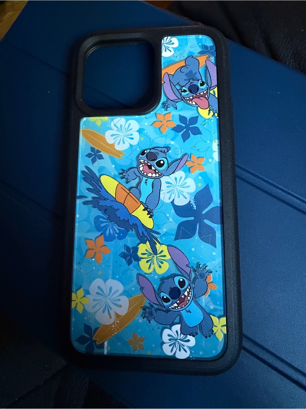 D-Tech Stitch Surf Blue Phone Case for IPhone 14 Pro Max